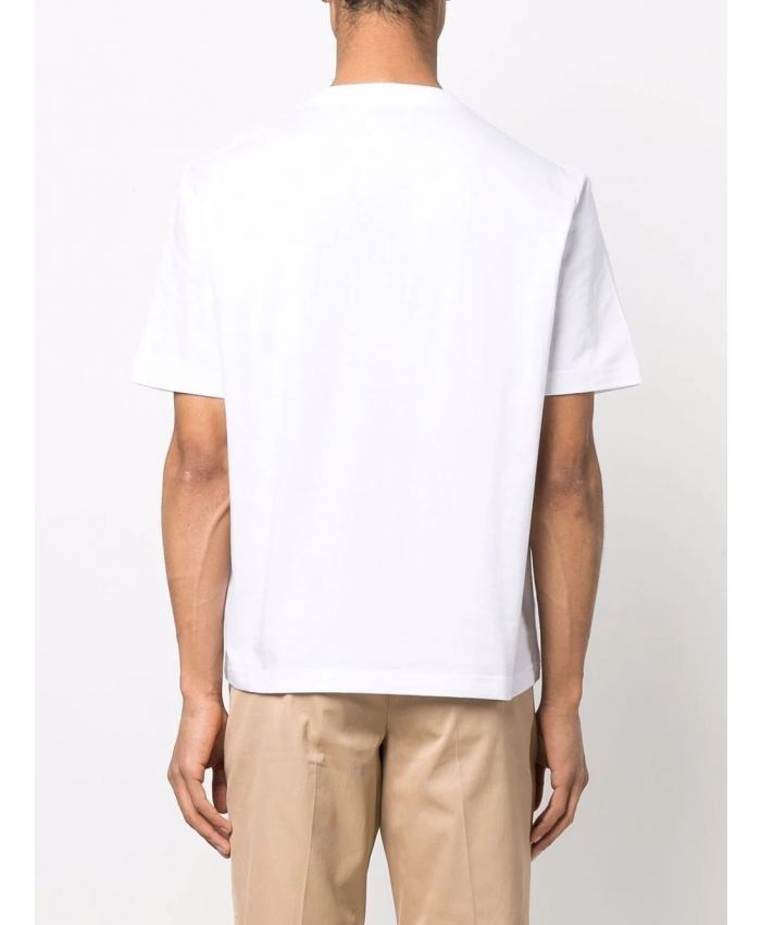 Lanvin o1w1db10724 Embroidered Oversize T-Shirt in Optic White Size US M / EU 48-50 / 2 - 8 Thumbnail