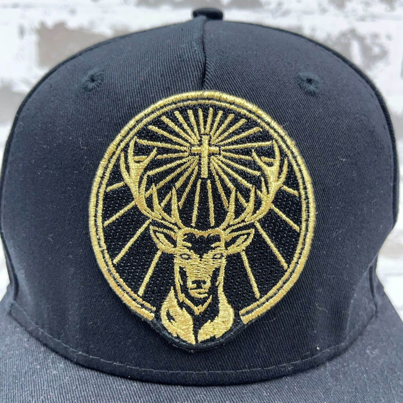 Logo 7 Yagermeister Hat Cap Snapback Black Gold Logo Flat Bill Liquor Beer Yager Bar Adjustable Men Twill Cotton Casual Vintage No Size ONE SIZE - 3 Thumbnail
