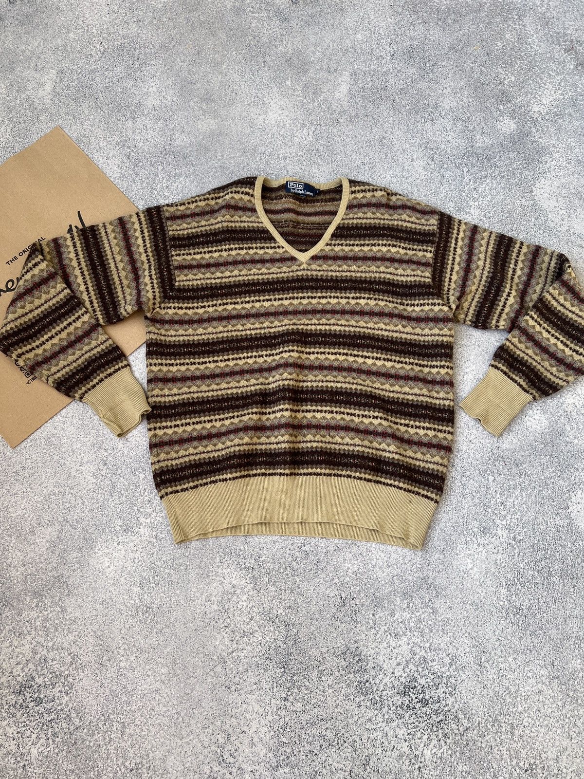 Polo Ralph Lauren × Vintage Vintage Polo Ralph Lauren Sweater Pullover Knit Long Sleeve Size US L / EU 52-54 / 3 - 4 Thumbnail