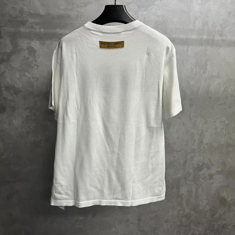 Louis Vuitton Louis Vuitton White monogrammed intarsia short sleeve crew Size US M / EU 48-50 / 2 - 4 Thumbnail