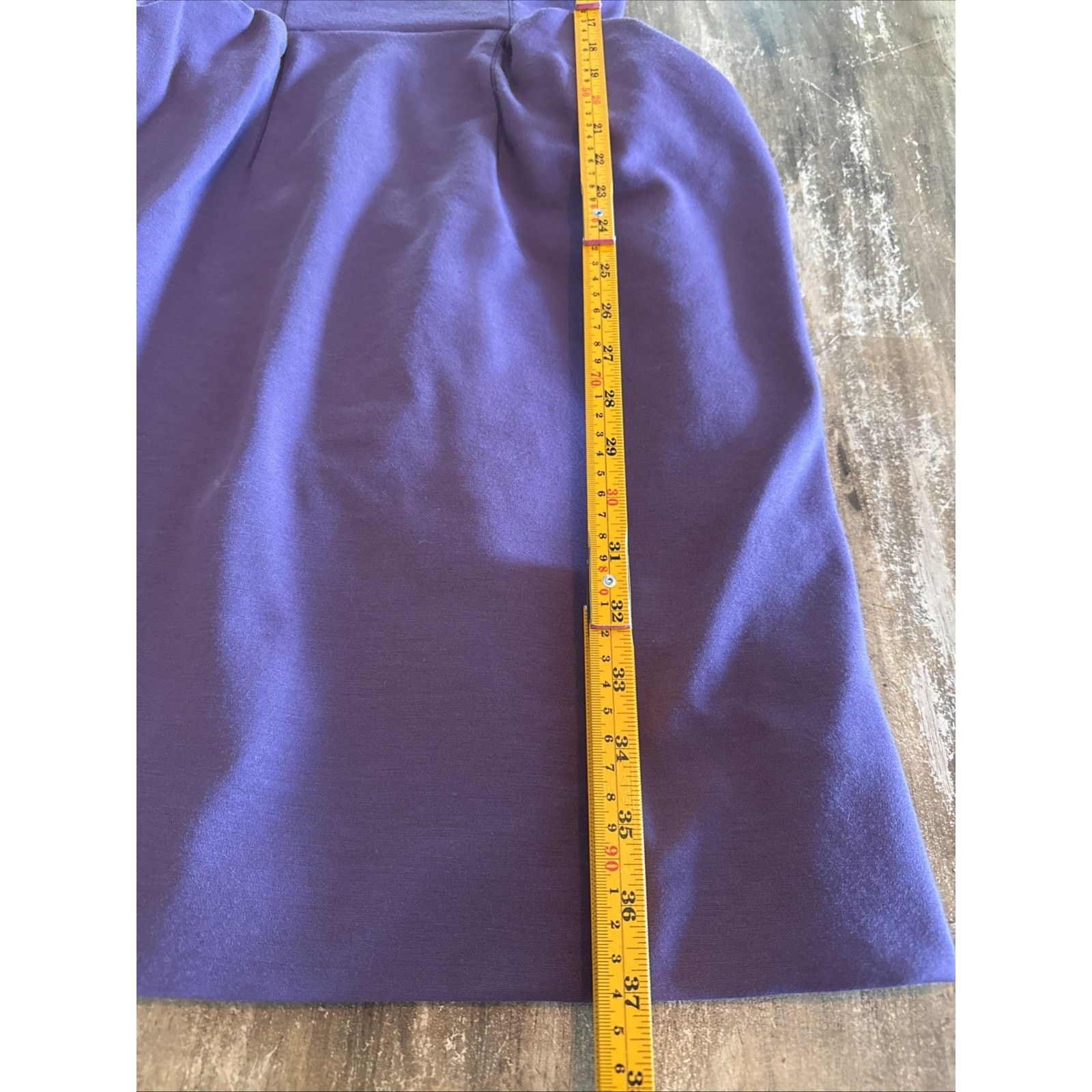 Yves Saint Laurent YSL Yves Saint Laurent Dress Aubergine Wool Blend Sleeveless Size XS / US 0-2 / IT 36-38 - 4 Thumbnail