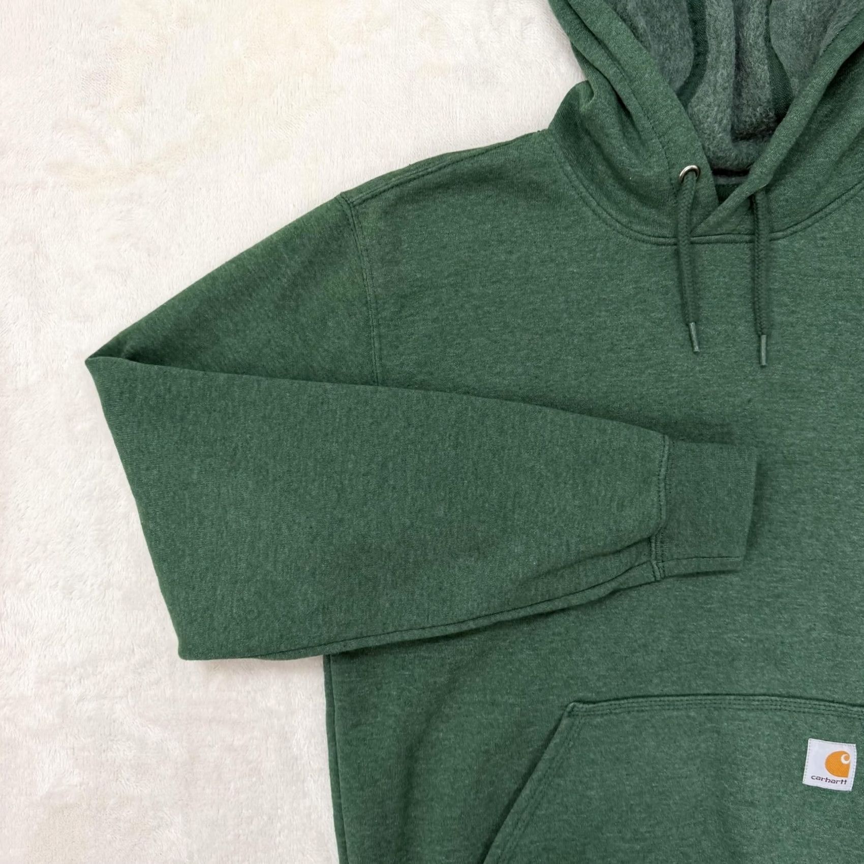 Carhartt Carhartt Hoodie Sweatshirt Mens Small Green Logo Fleece Pullover Crew Neck Pockets Graphic Print Relaxed Fit Size US S / EU 44-46 / 1 - 5 Thumbnail