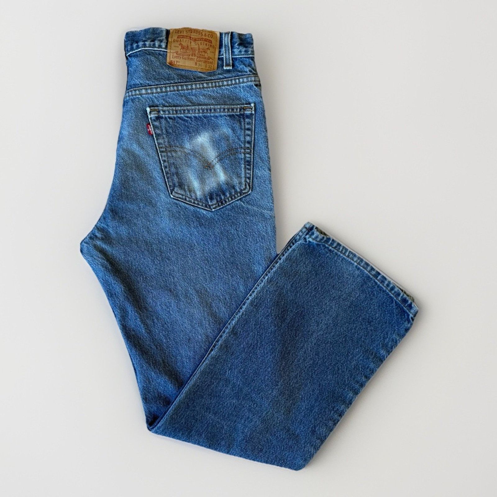 Levi's × Vintage Vintage Levis 517 Jeans 34 Blue 80s Denim Made in USA Size US 34 / EU 50 - 1 Thumbnail
