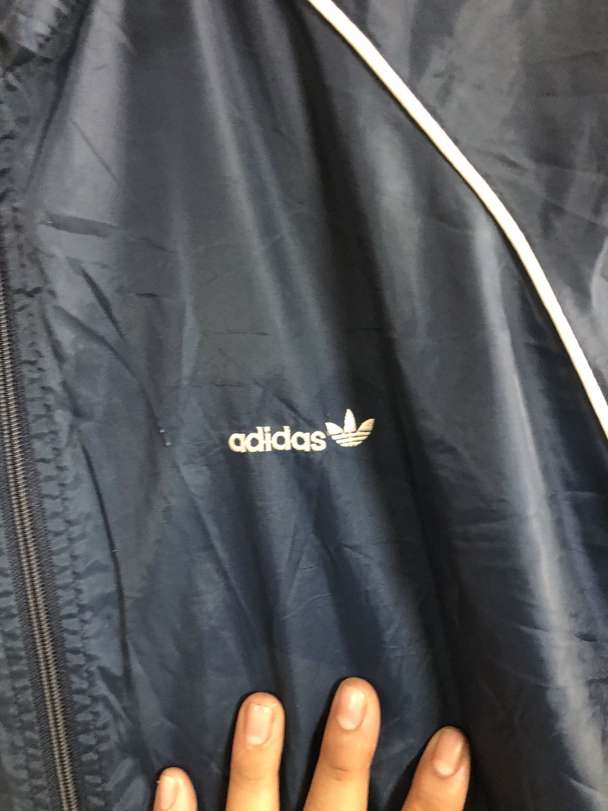 Adidas × Descente × Vintage Adidas descente Raincoats hoodie dark blue vintage Size US L / EU 52-54 / 3 - 3 Thumbnail