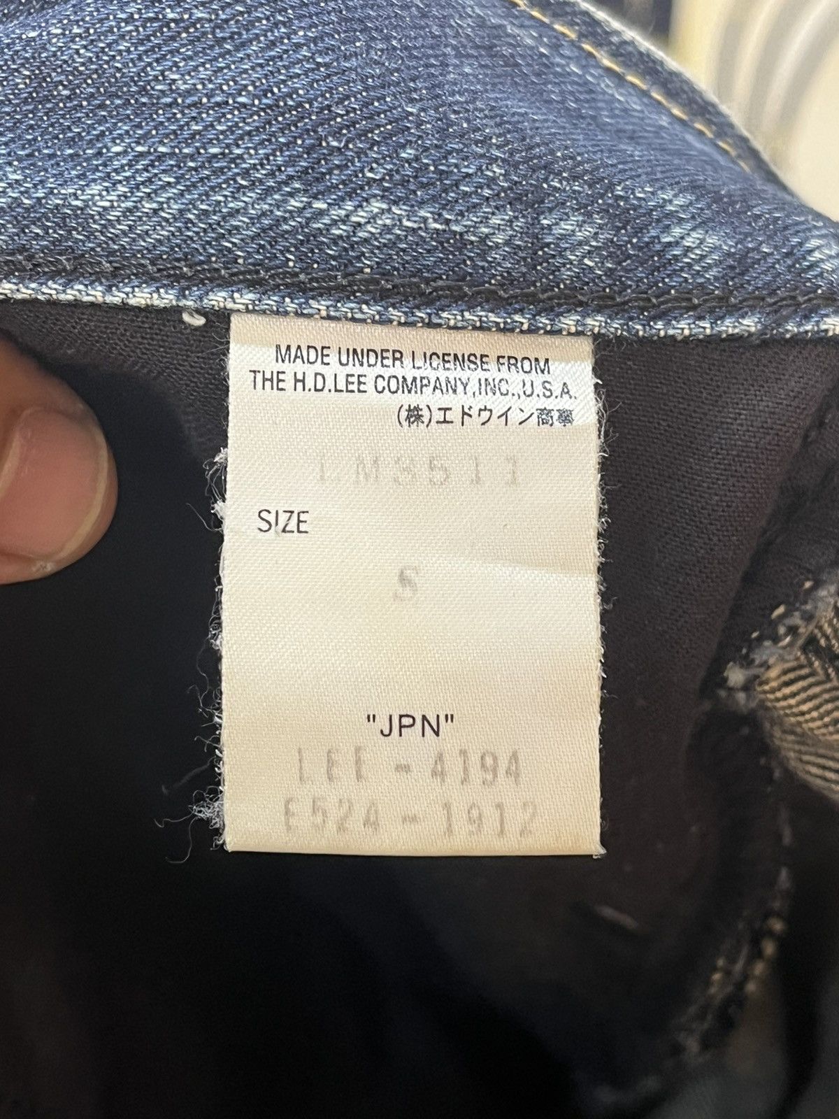 Lee Vintage Lee Riders Faded Honeycomb Distressed Denim Size US 30 / EU 46 - 11 Thumbnail