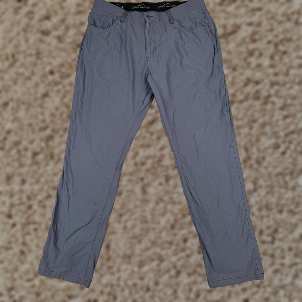 Eddie Bauer Eddie Bauer Pants Mens 36 Gray Chino Straight Leg 100% Nylon Hiking Camp 36x34 Size US 36 / EU 52 - 1 Thumbnail