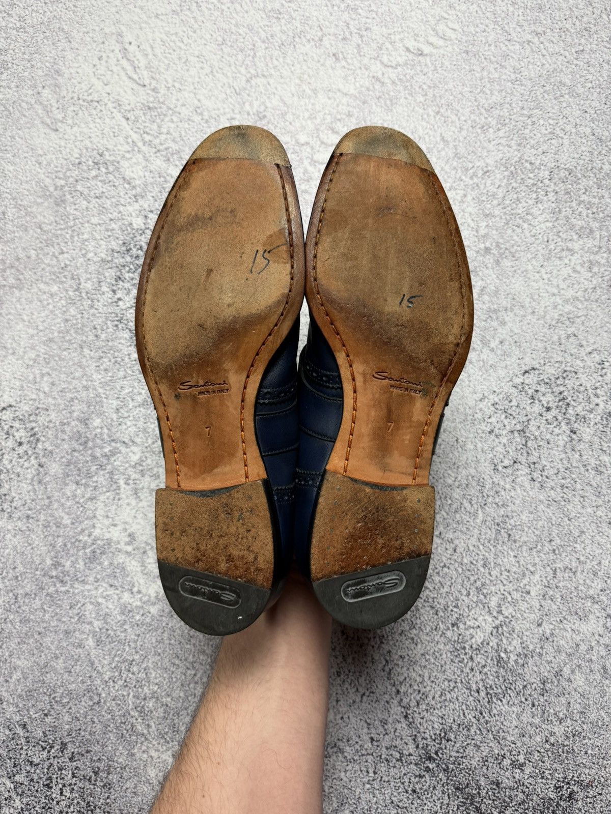 Santoni Santoni Loafers Formal Leather Shoes Boots Luxury Style Rare Size US 7 / EU 40 - 14 Thumbnail