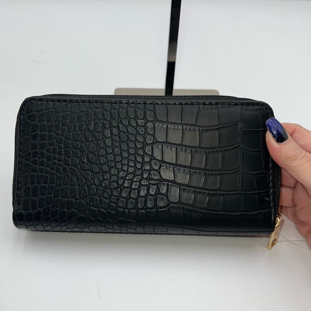 Other Unbranded Faux Leather Croco Embossed Double Zip Long Wallet ￼ Size ONE SIZE - 3 Thumbnail