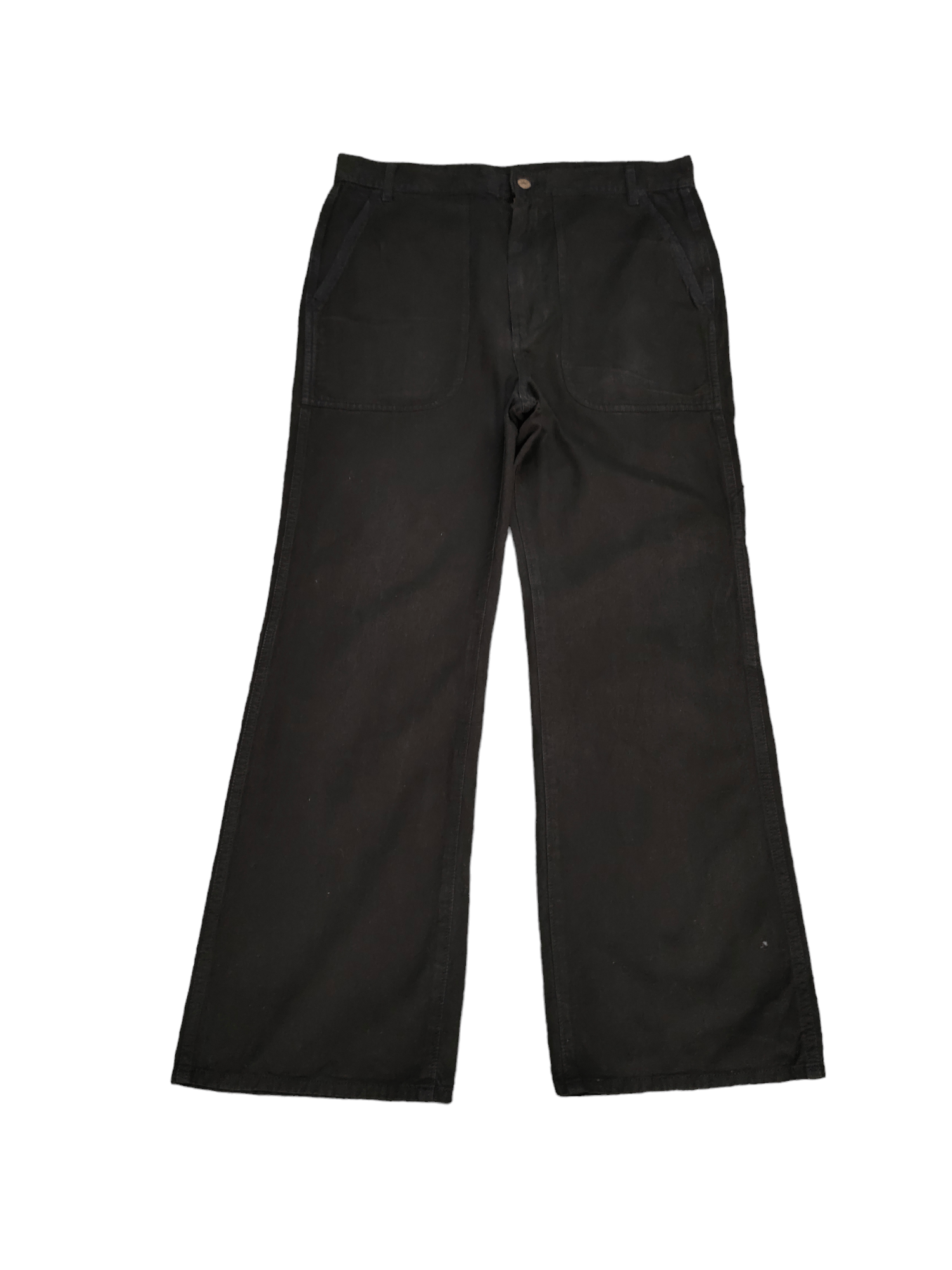 Le Grande Bleu (L.G.B.) Loose Flare Frapbois Dyed Black Fatigue Pants Size US 34 / EU 50 - 2 Thumbnail