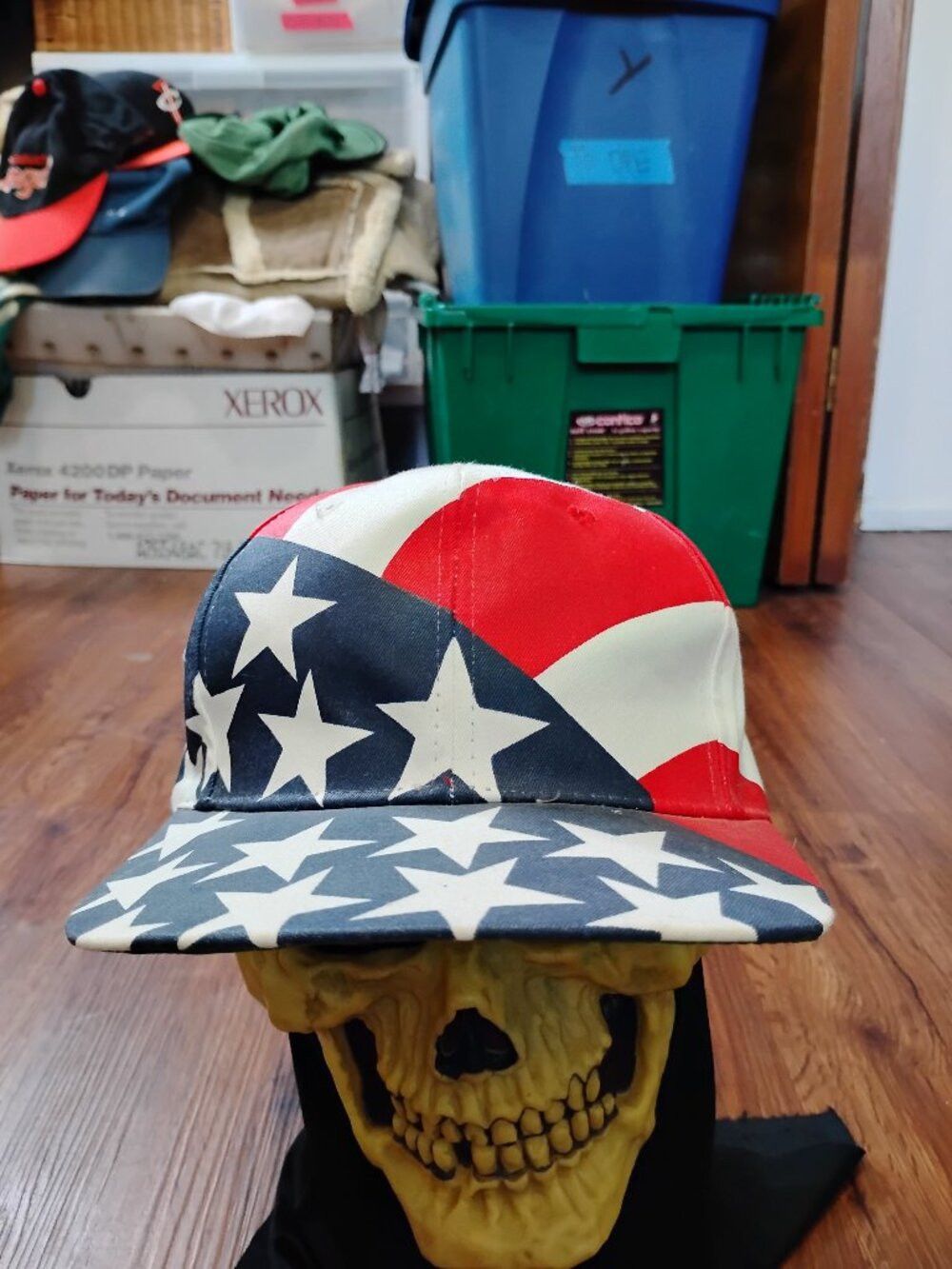 Other Vintage United States USA Flag AOP Snap Hat Cap Size ONE SIZE - 1 Thumbnail