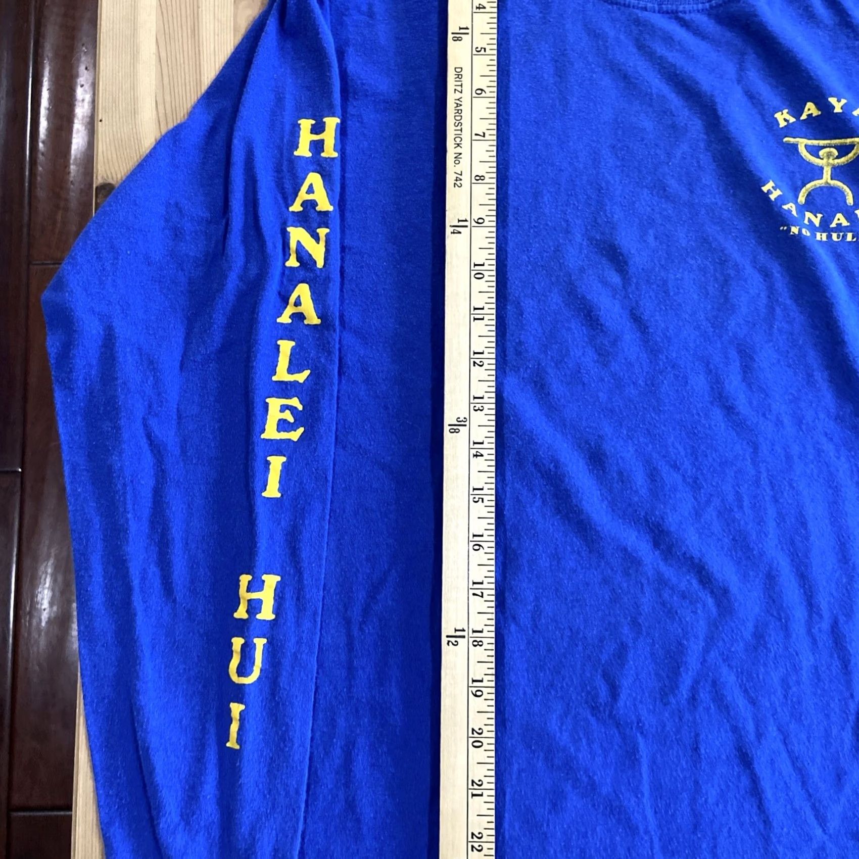 Hanes Hanes Men Long Sleeve T-Shirt Hanalei Canoe Club Hawaii Surf Kayak Blue M Size US M / EU 48-50 / 2 - 5 Thumbnail