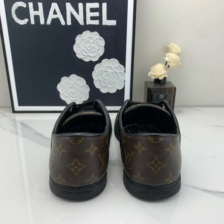 Louis Vuitton Louis Vuitton Black Leather Travel Sneakers -2508 Size US 8 / EU 41 - 3 Thumbnail