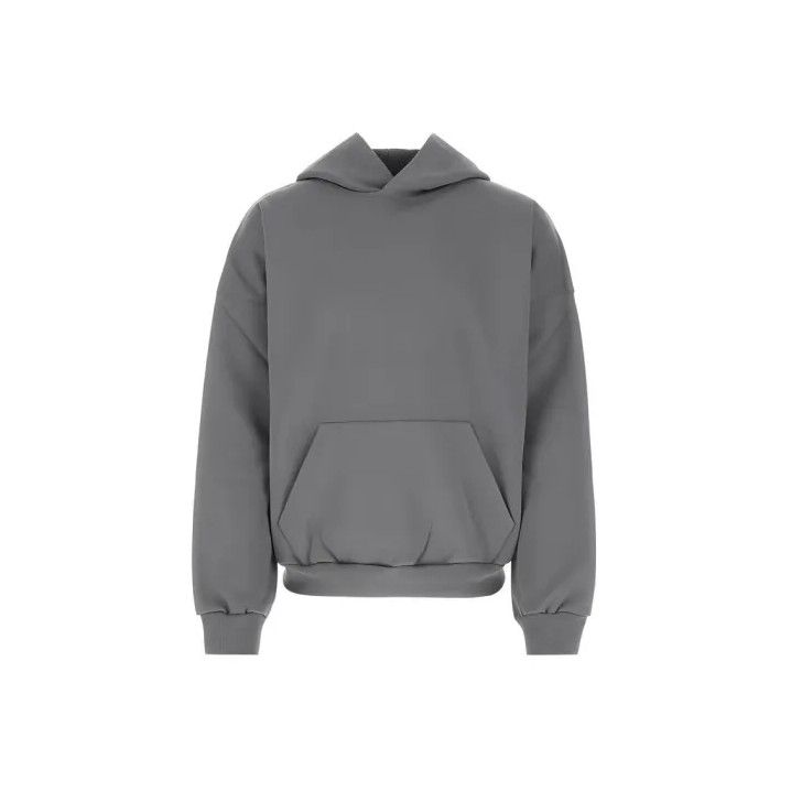 Balenciaga Men's Gray Logo Print Hoodie
