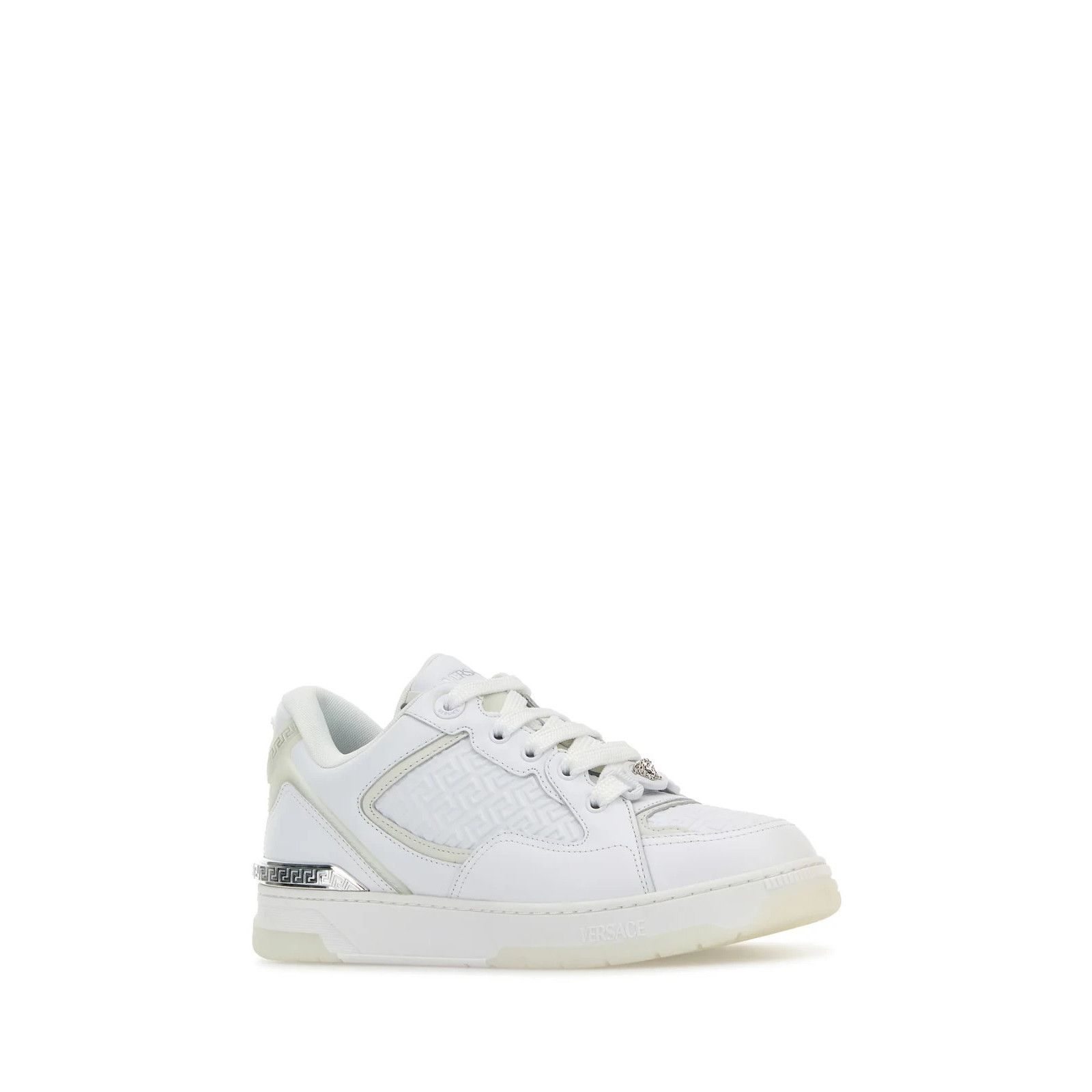 Versace VERSACE White Leather Sneakers New And Authentic (Men's size Size US 11 / EU 44 - 2 Thumbnail