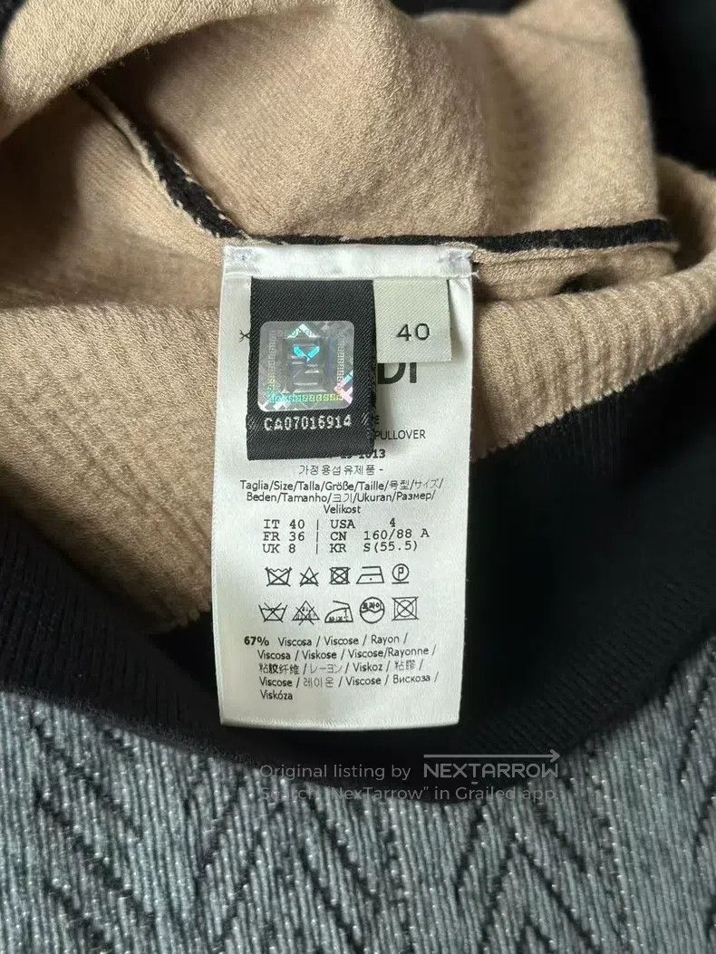 Fendi Fendi Black High Neck Double F Knit Short Sleeve Size XS / US 0-2 / IT 36-38 - 4 Thumbnail