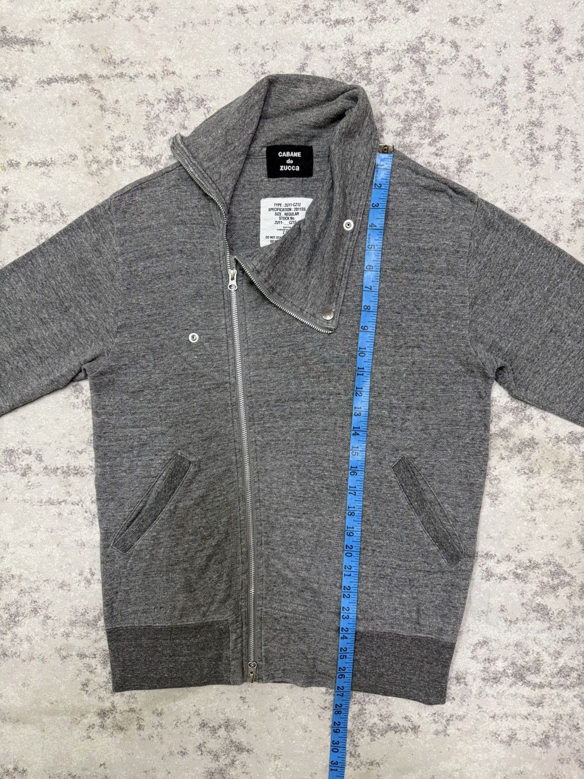 CABANE de ZUCCa Cabane de Zucca grey asymmetrical xipper jacket sweater Size US S / EU 44-46 / 1 - 17 Thumbnail