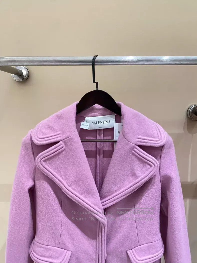 Valentino Valentino Pink-purple long coat Size S / US 4 / IT 40 - 6 Thumbnail