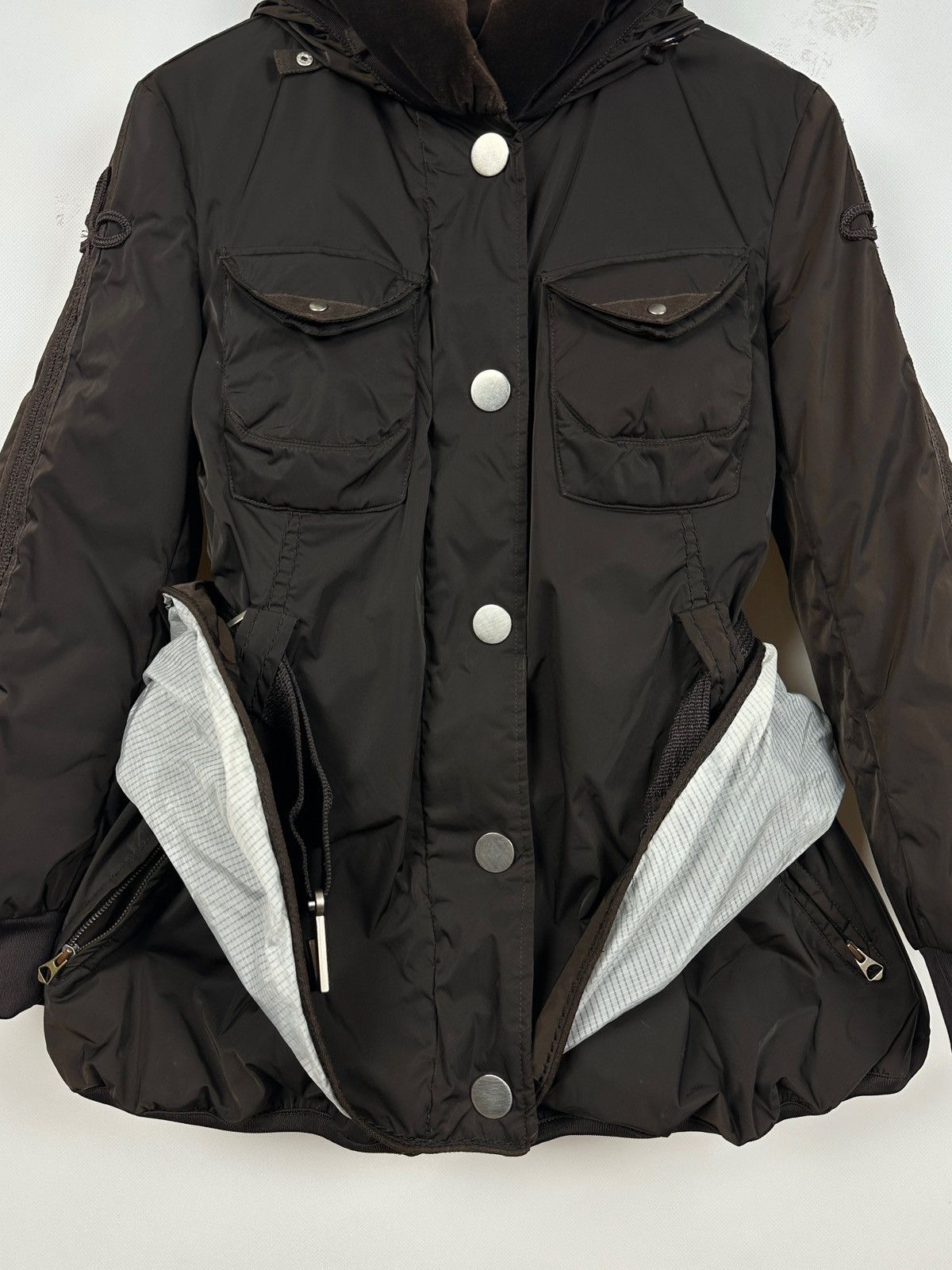 Marithe + Francois Girbaud Marithé+François Girbaud Brown Hooded Down Puffer Jacket Size M / US 6-8 / IT 42-44 - 11 Thumbnail