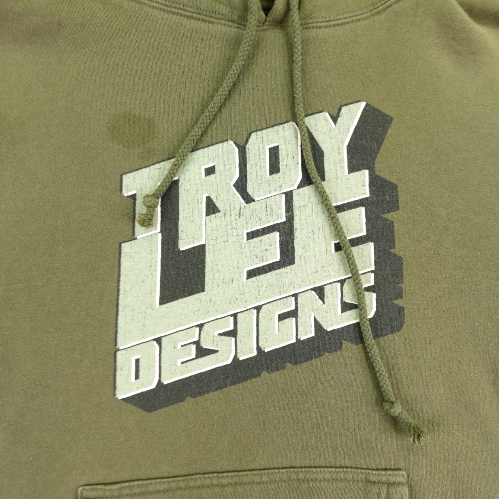 Vintage Troy Lee Designs Hoodie Mens M Green Pullover Racing Motocross Sweatshirt Size US M / EU 48-50 / 2 - 2 Thumbnail