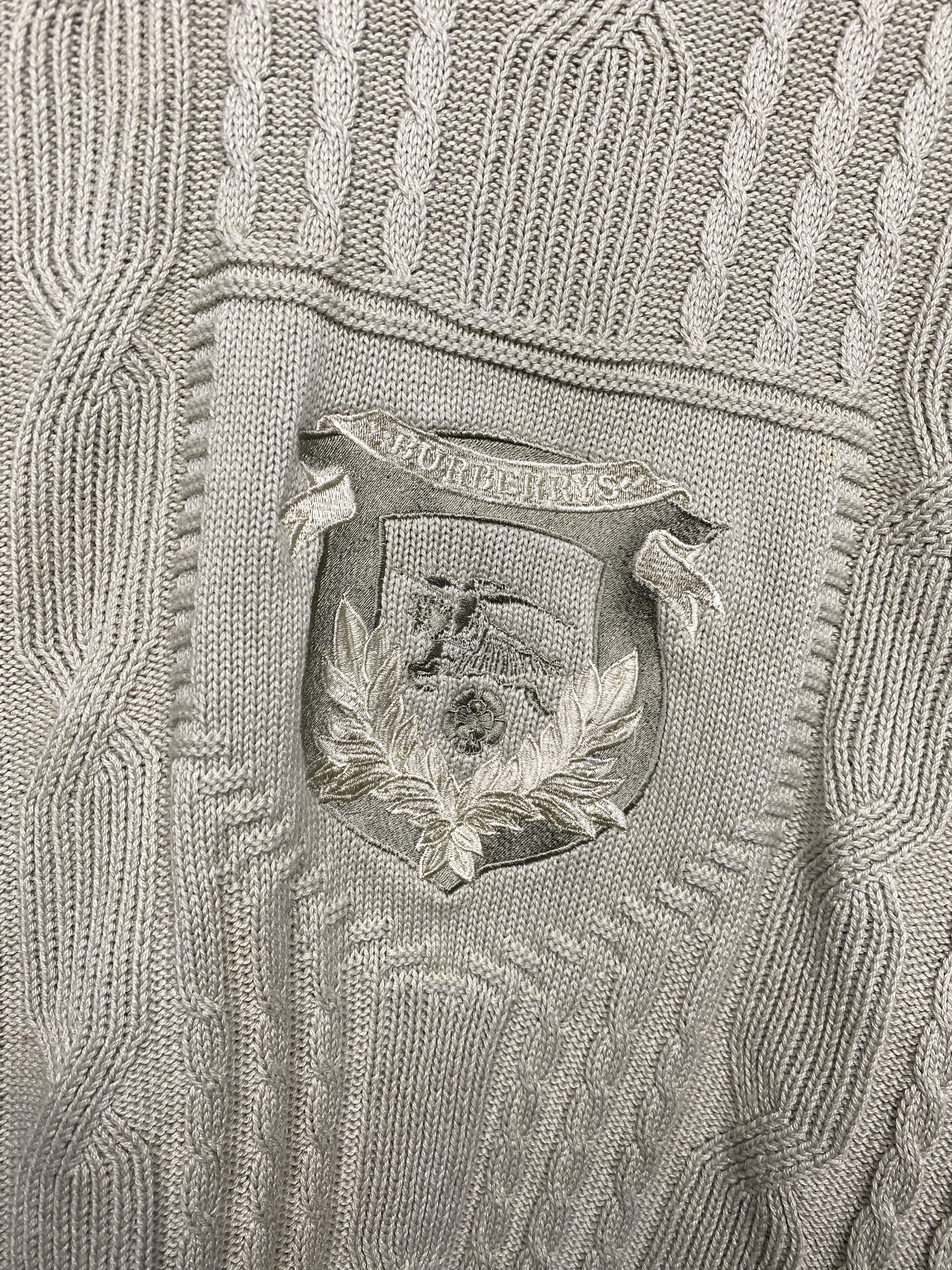 Burberry Burberrys 90s Vintage Mens Crew Neck Knit Sweater Size US L / EU 52-54 / 3 - 3 Thumbnail