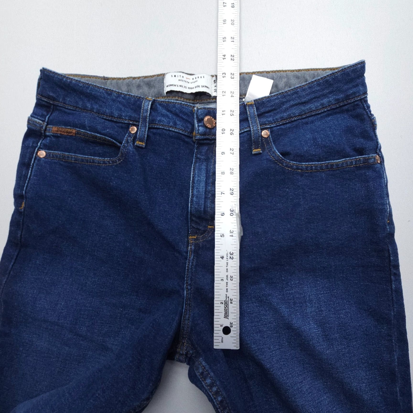 Vintage Smith & Rogue Jeans Womens No 77 High Rise Skinny Size 32 x 30 Dark Wash Western Size 24" / US 00 / IT 34 - 7 Thumbnail