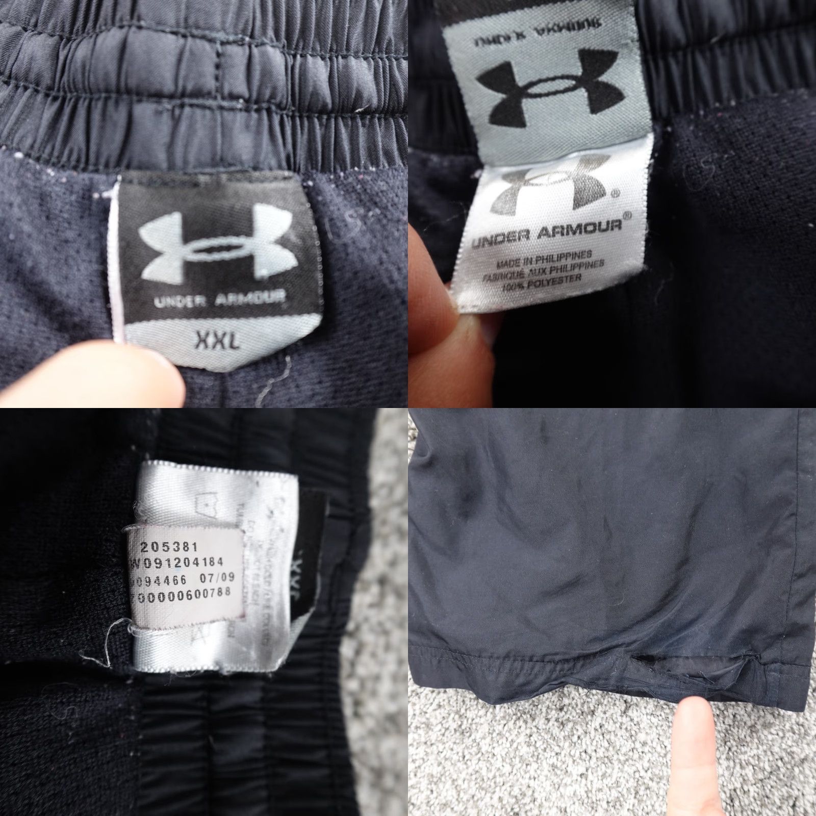 Under Armour Under Armour Pants Mens 2XL Black Baggy Windbreaker Drawstring Jogger Sweatpants Size US 36 / EU 52 - 8 Thumbnail
