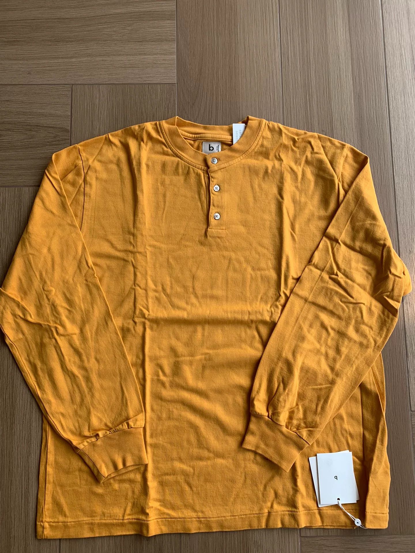 BLURHMS Extra Soft Henley-Neck Long Sleeve Tee
