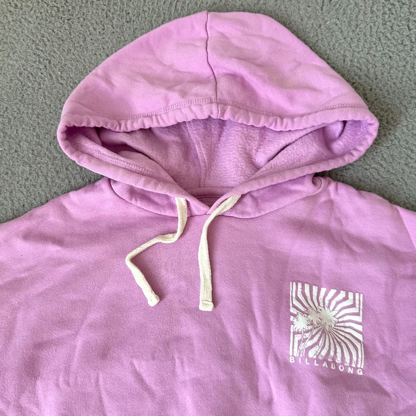 Billabong VINTAGE Billabong Hoodie Womens Large Pink Pullover Fleece Pocket Sweatshirt Size L / US 10 / IT 46 - 2 Thumbnail