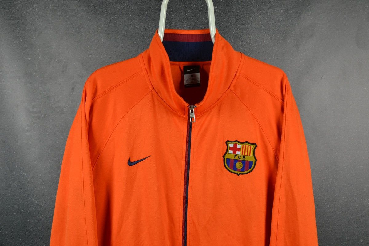 Nike FC Barcelona vintage Nike soccer track jacket orange Size US XL / EU 56 / 4 - 3 Thumbnail