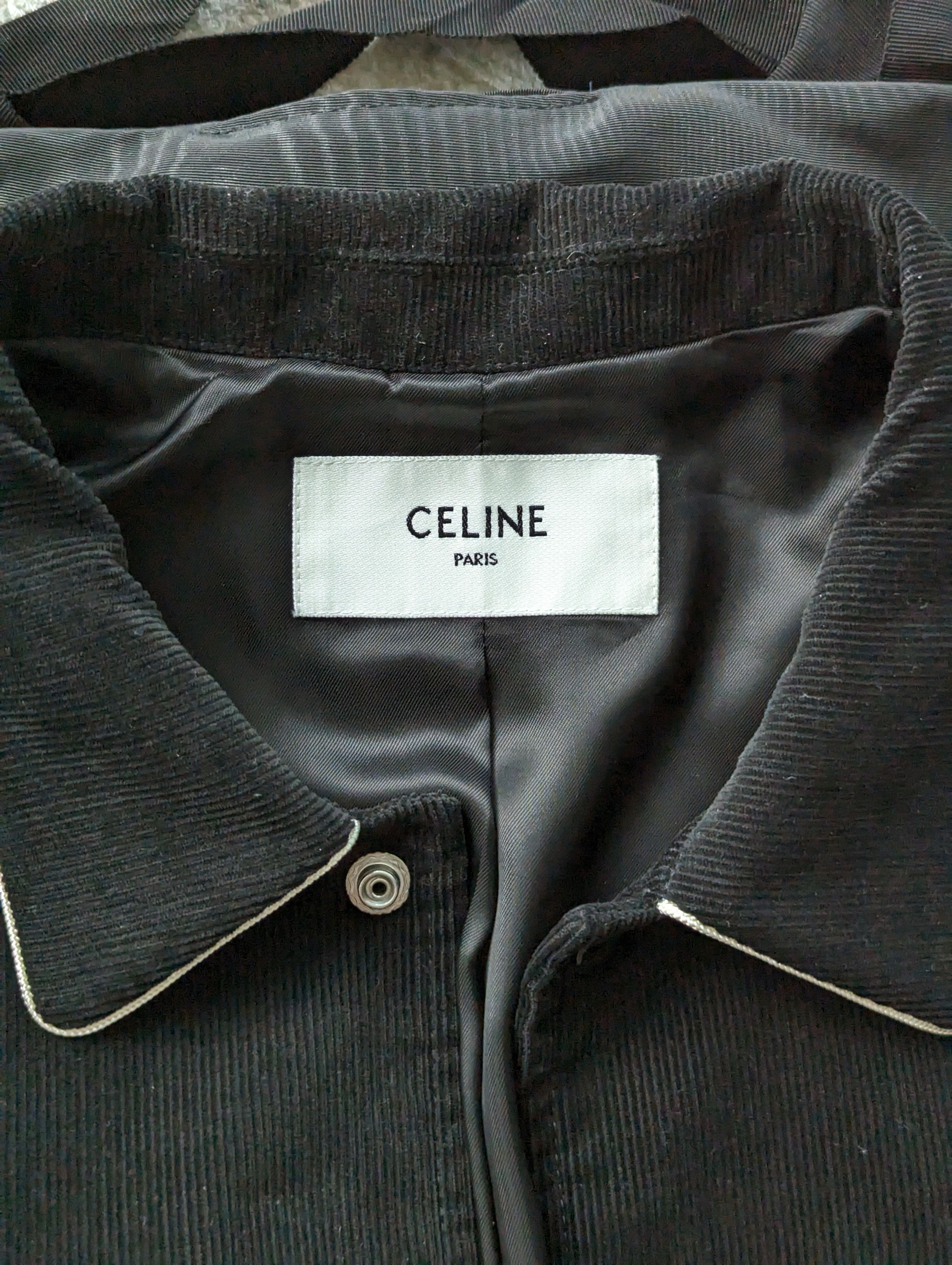 Celine BNWT CELINE BLACK CORDUROY TEDDY JACKET BOMBER SIZE 50 Size US M / EU 48-50 / 2 - 2 Thumbnail