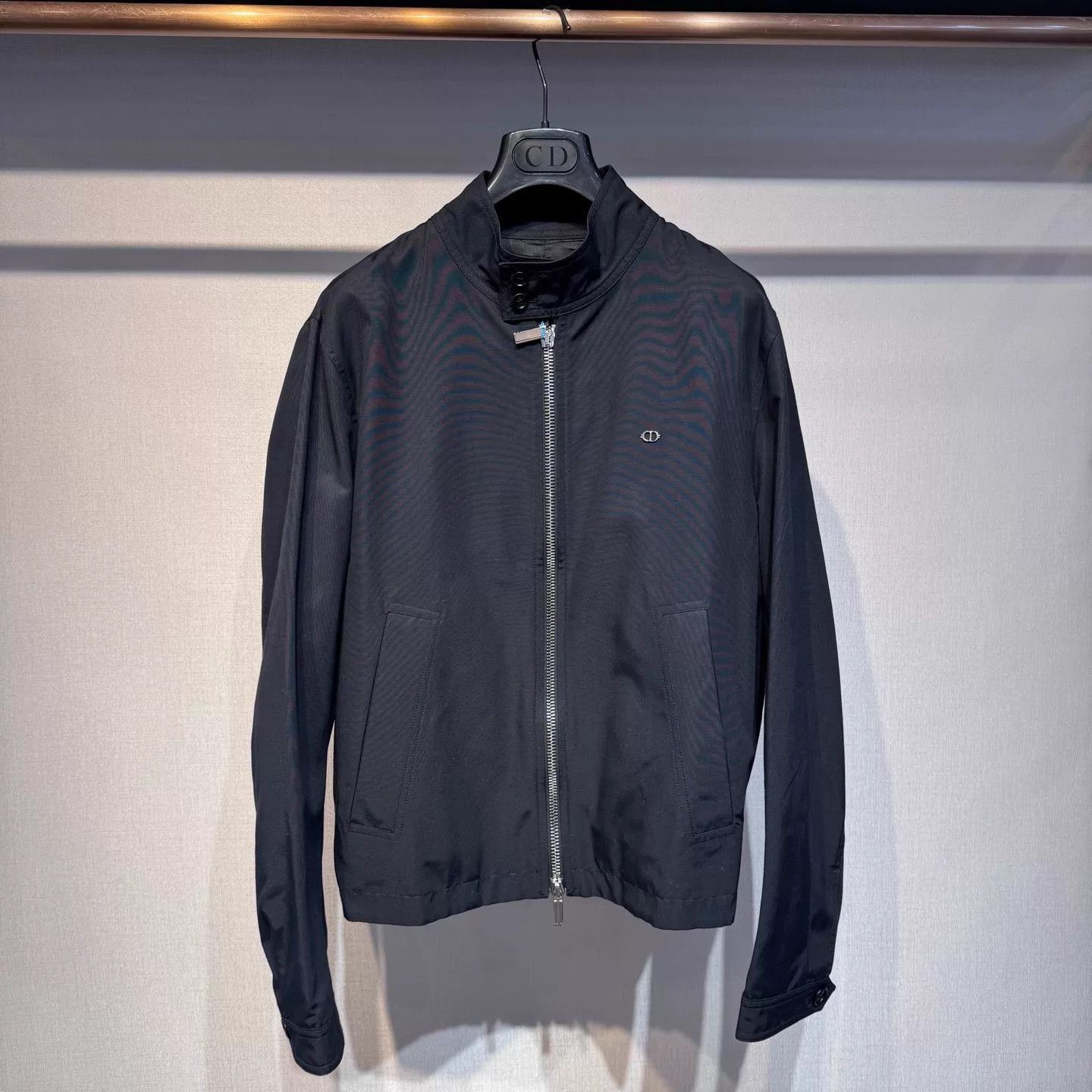 Dior Dior Black Embroidered Logo Zipper Jacket Size 50 Size US M / EU 48-50 / 2 - 1 Thumbnail