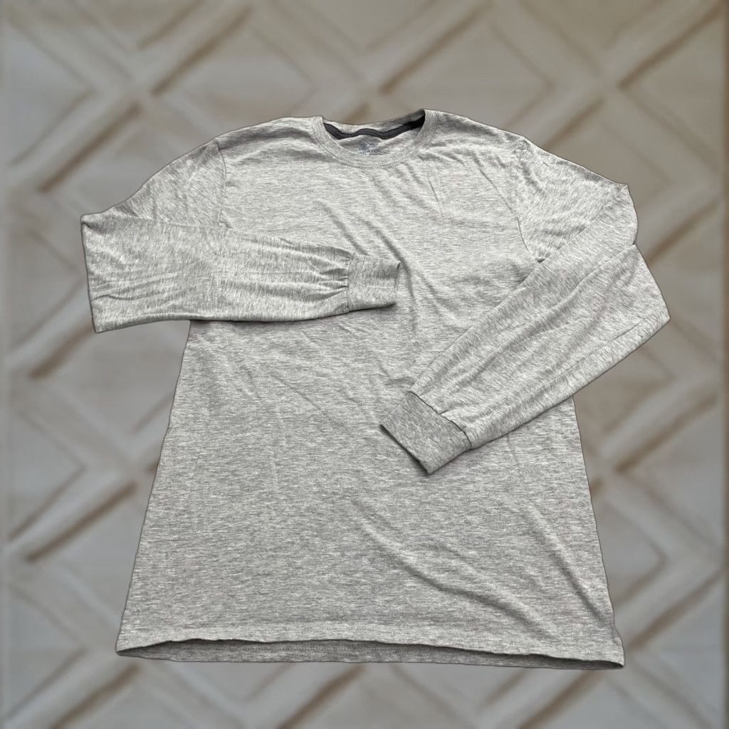 Fruit Of The Loom Fruit of the Loom Long Sleeve Shirt Unisex Small Gray Cotton Tee Classic Outdoor Size US S / EU 44-46 / 1 - 1 Thumbnail