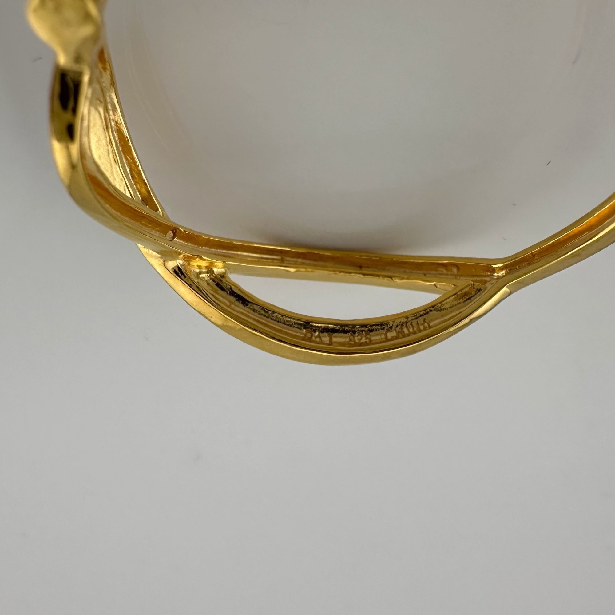 Other Beautiful Infinity Hoop Earrings Sterling 14kt Gold Overlay Size ONE SIZE - 12 Thumbnail