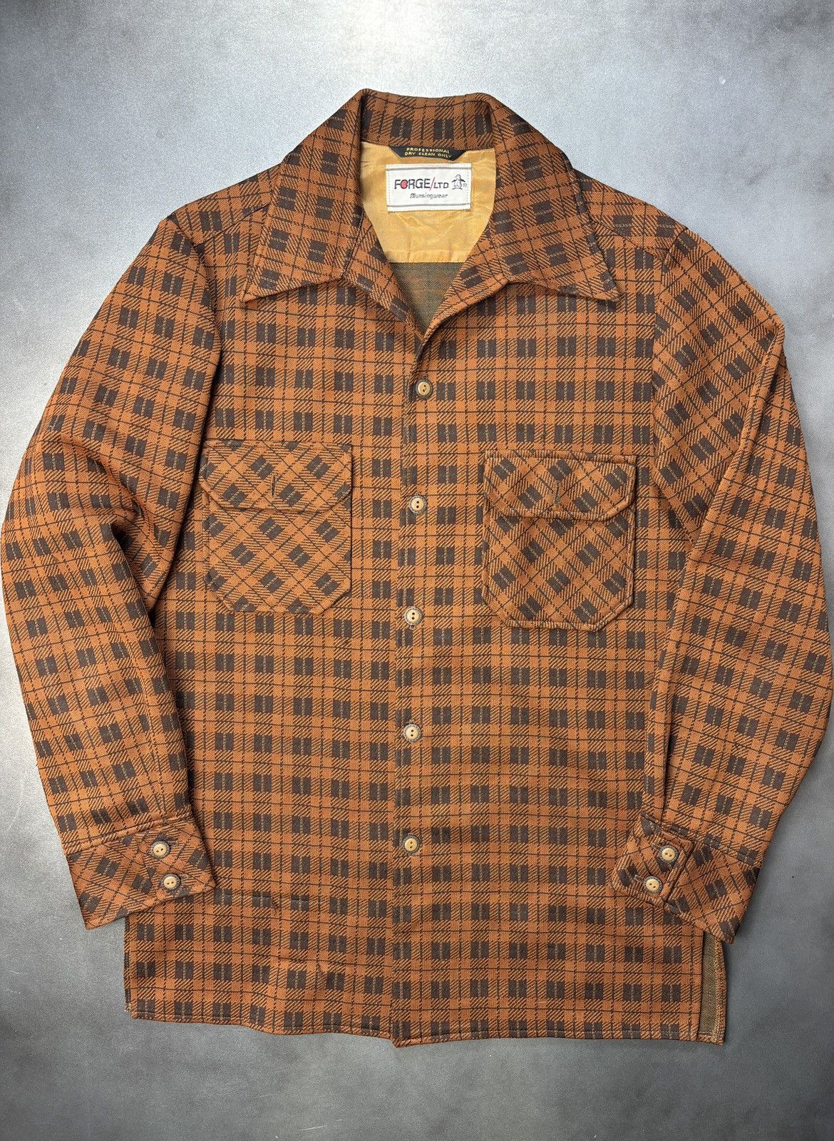 Original Penguin × Sears × Vintage 1970s Polyester Button Up Vintage Munsingwear Plaid Jacket Size US M / EU 48-50 / 2 - 11 Thumbnail