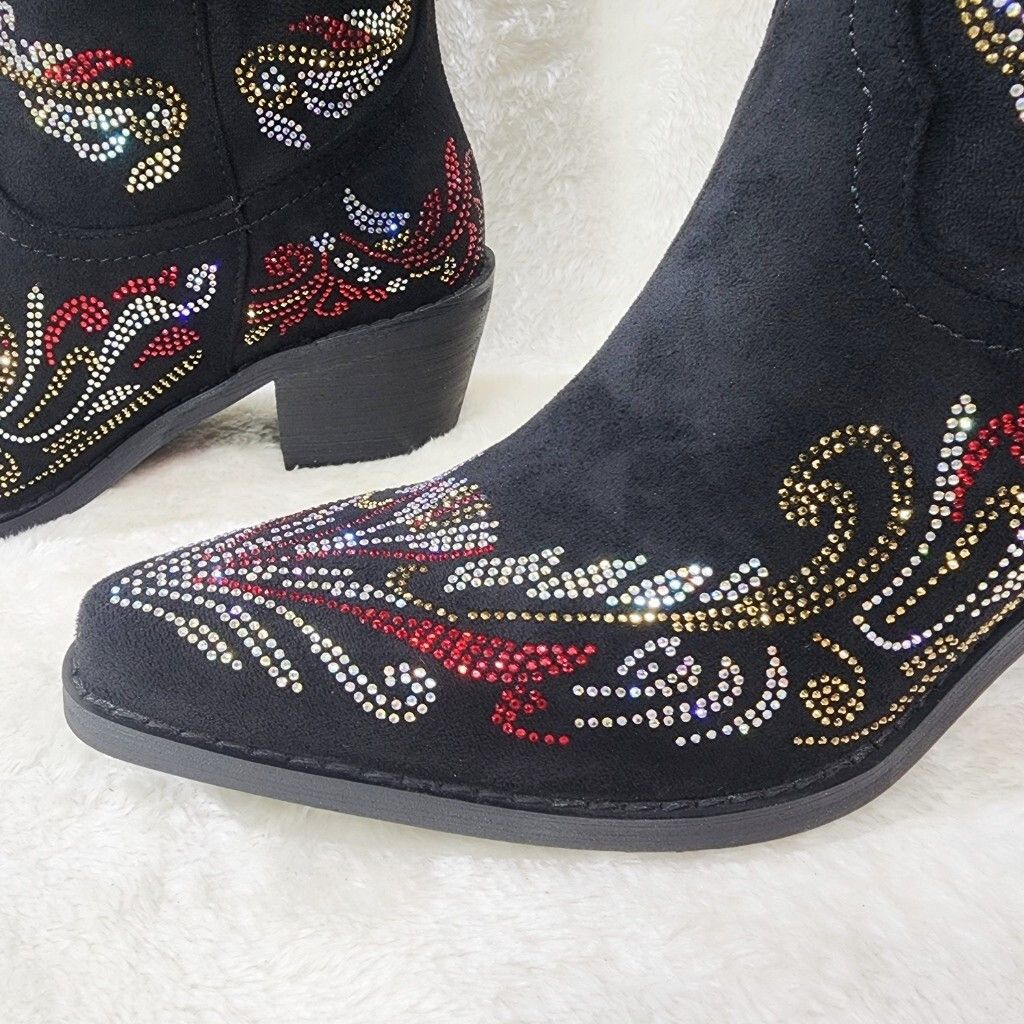 Other MUERTO Country Western Cowgirl Boots Sparkling Iridescent Rh Size US 11 / IT 41 - 6 Thumbnail