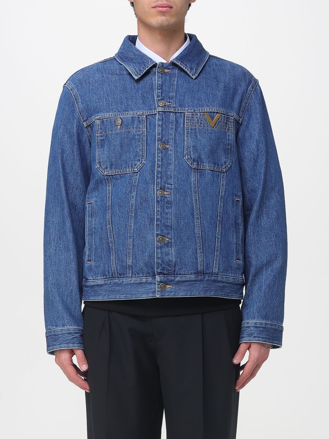 Valentino Valentino Jacket Men Denim Size US L / EU 52-54 / 3 - 1 Thumbnail