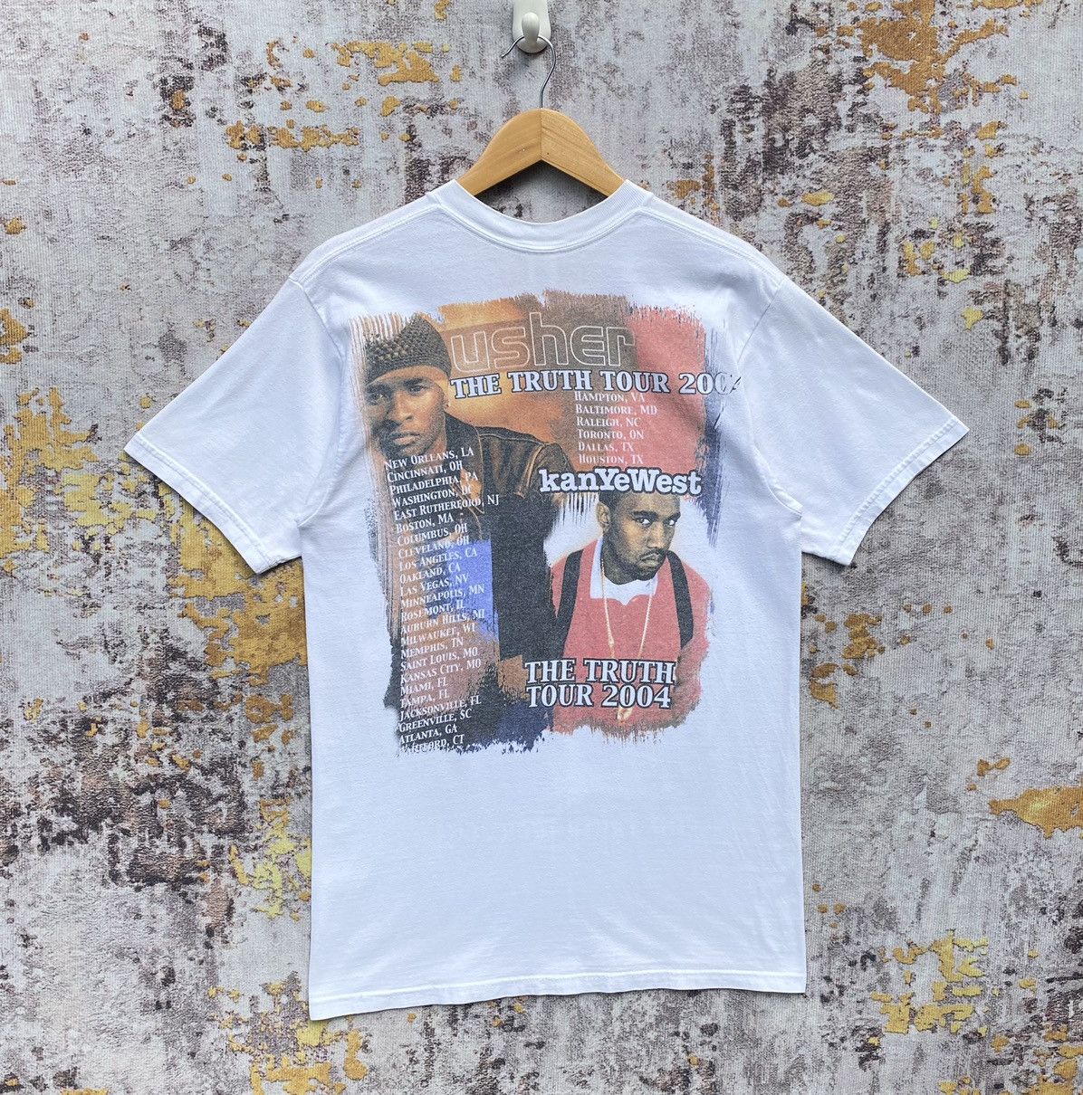 Band Tees Vintage Y2K Kanye West Usher Shirt The Truth Tour Rap 2004 Size US M / EU 48-50 / 2 - 2 Thumbnail