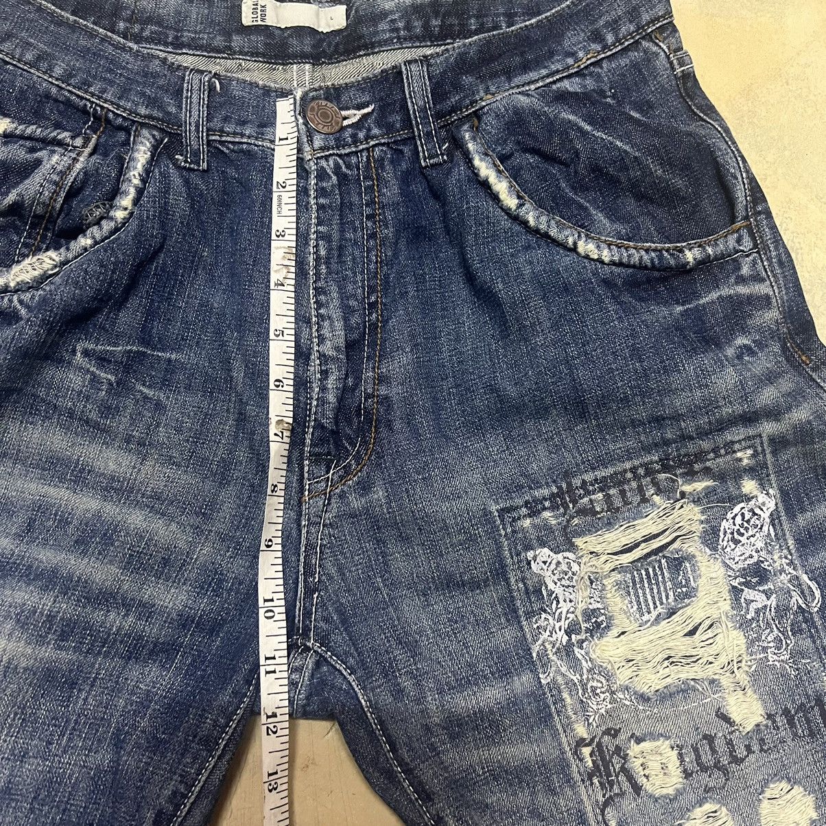 Global Work Global Work Distressed Denim Jeans Size US 31 - 10 Thumbnail