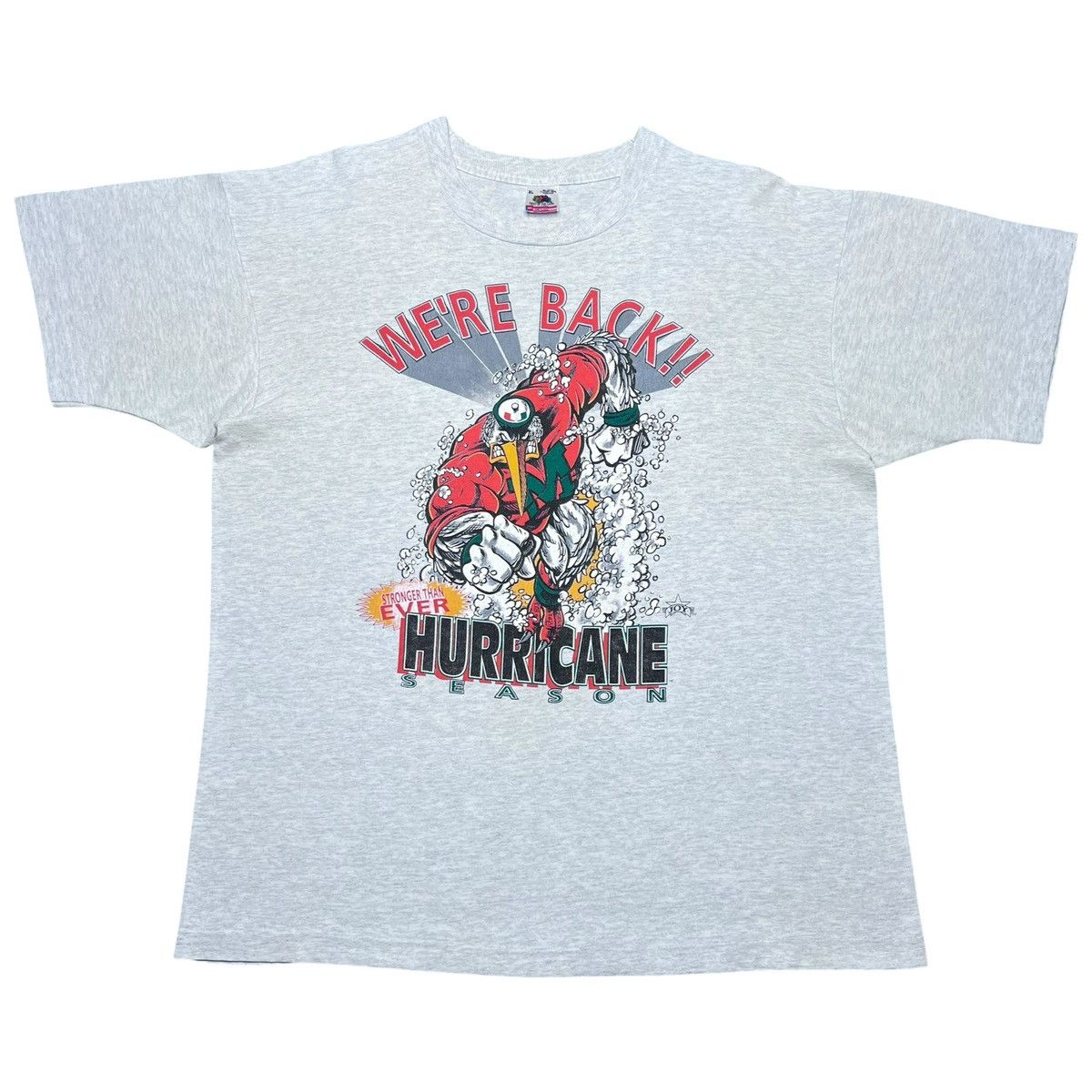 NCAA Vintage 1990s NCAA Miami Hurricanes Season Were Back 3D Tee Size US XL / EU 56 / 4 - 1 Thumbnail