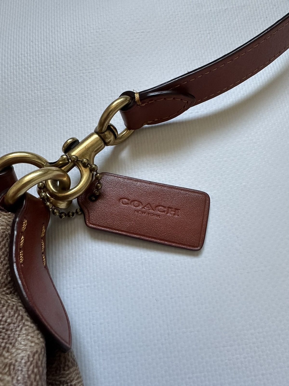Coach Coach Mini Crossbody Bag Leather Monogram Brown Beige Size ONE SIZE - 4 Thumbnail