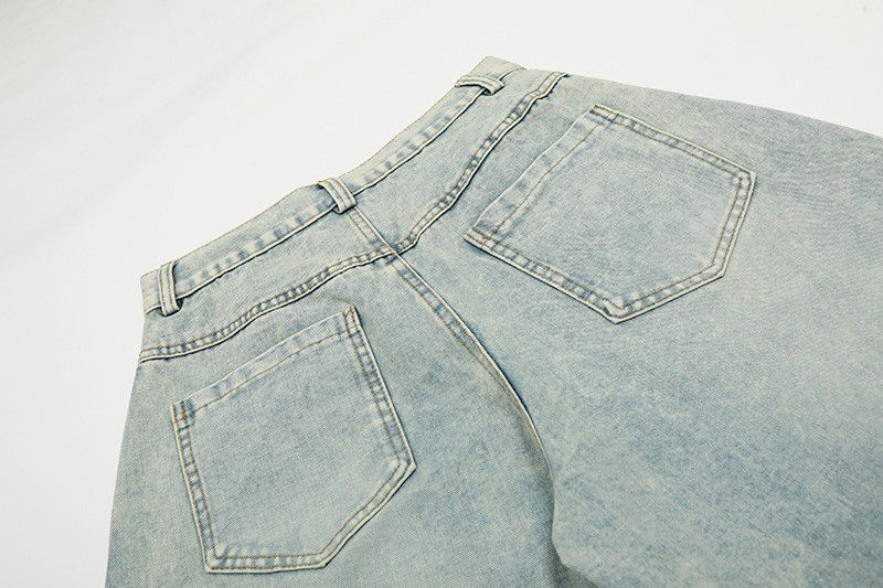 Vintage American graffiti print loose casual curved jeans for men Size US 32 / EU 48 - 5 Thumbnail