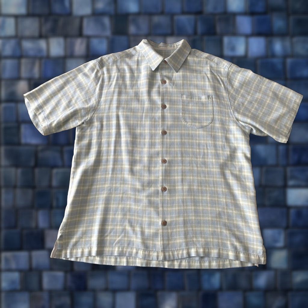 Tommy Bahama Tommy Bahama Shirt Mens Size L Silk Plaid Short Sleeve Button-Up Casual Beach Hawaiian Coastal Size US L / EU 52-54 / 3 - 1 Thumbnail