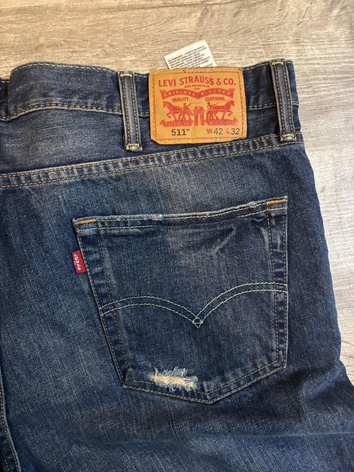 Levi's 511 Distressed Baggy Levi’s Size US 42 / EU 58 - 3 Thumbnail