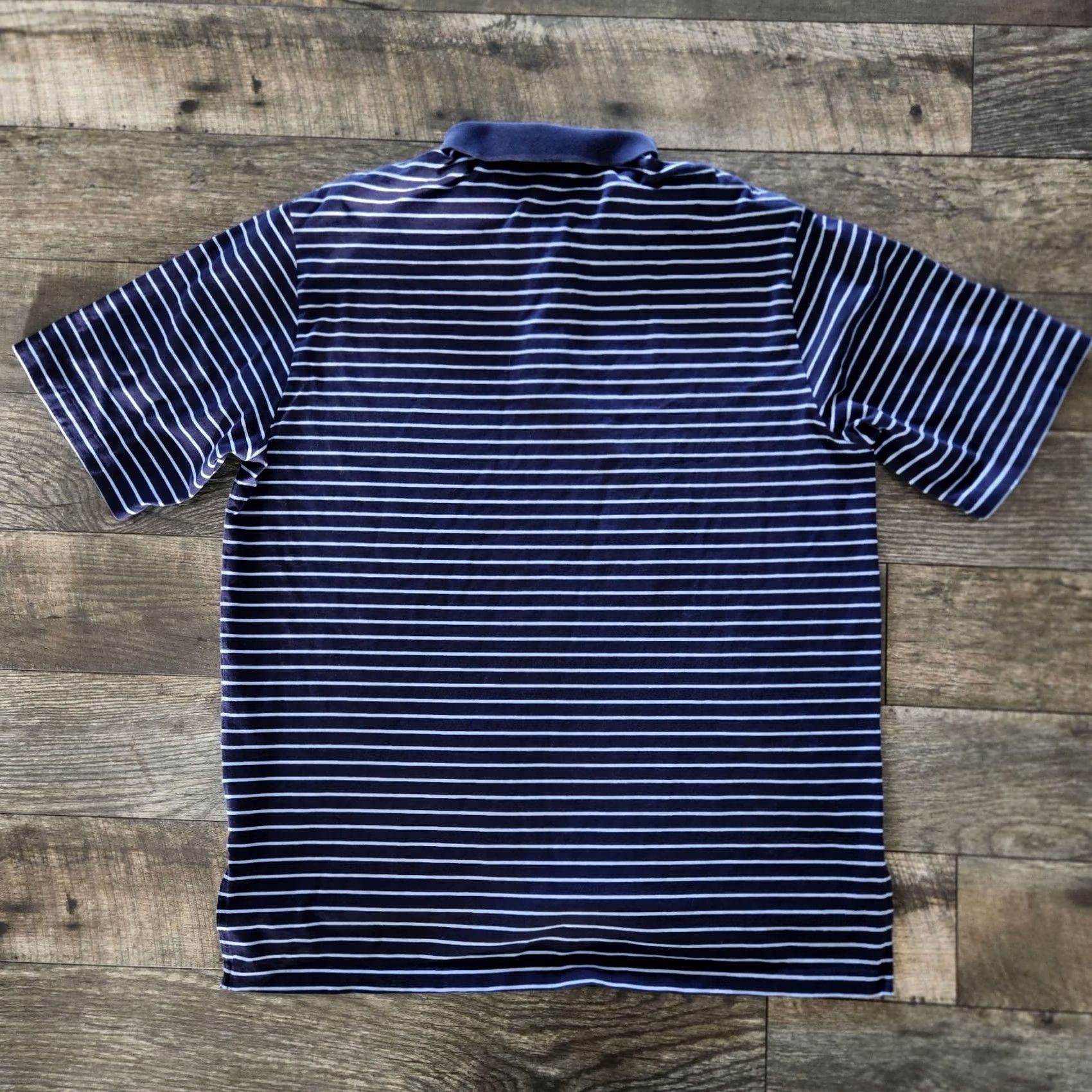 Polo Ralph Lauren Polo Ralph Lauren Polo Golf Shirt Men Large Blue White Striped Pony Shirt Size US L / EU 52-54 / 3 - 3 Thumbnail