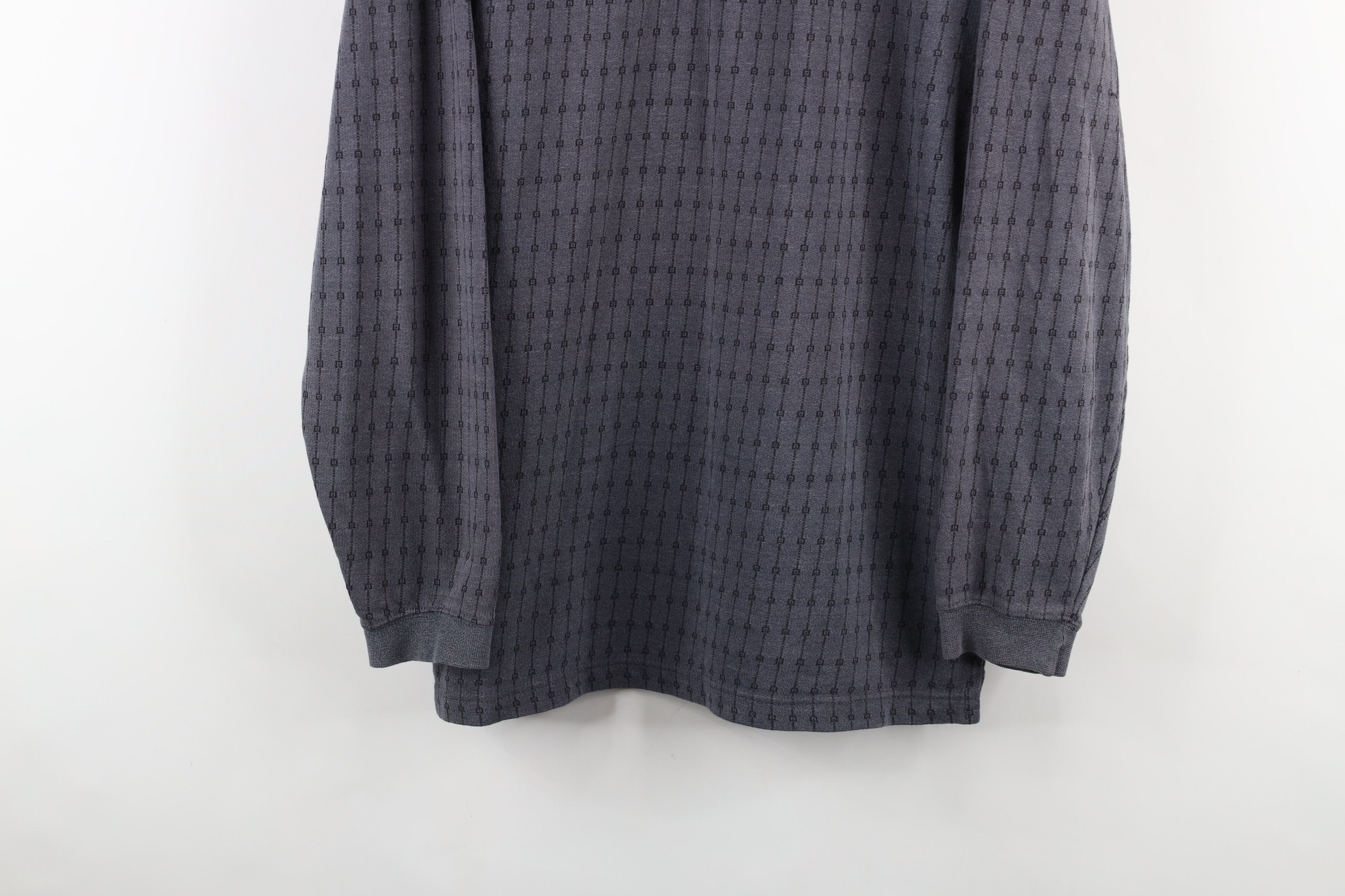 Vintage Vintage 90s Streetwear Geometric Knit Long Sleeve Rugby Polo Size US M / EU 48-50 / 2 - 3 Thumbnail
