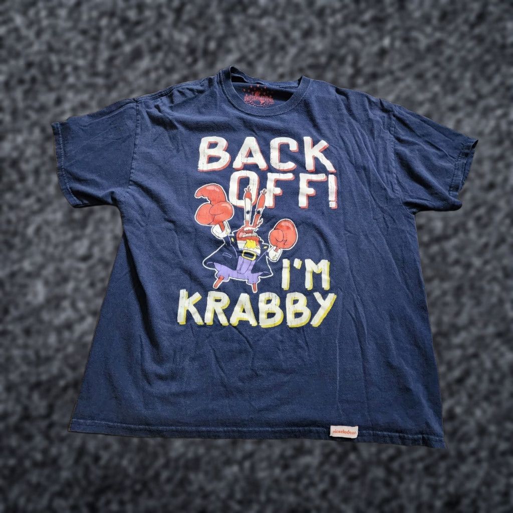 Vintage VINTAGE Universal Studios T-Shirt Mens; Spongebob Mr. Krabs I’m Krabby Graphic Crew Neck Short Sleeve XL Blue Distressed 90s Comedy Shirt Mens Size US XL / EU 56 / 4 - 1 Thumbnail