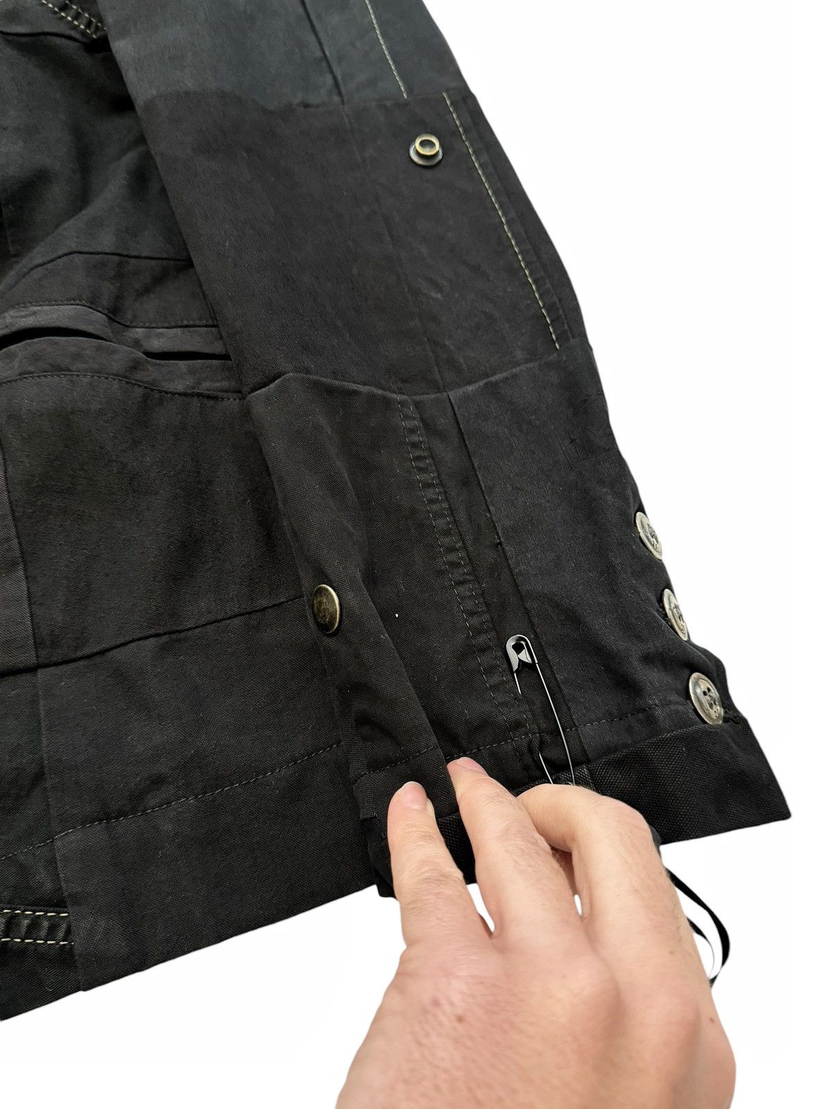 Greg Lauren Sz2 1/1 Black Workwear Tux Ollie Blazer Patchwork Jacket Size US M / EU 48-50 / 2 - 9 Thumbnail