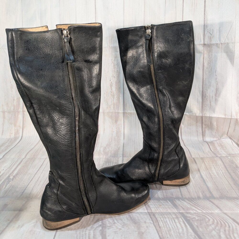 John Fluevog John Fluevog Radio ARD Black Leather Zipper Closure Riding Size US 8 / IT 38 - 6 Thumbnail