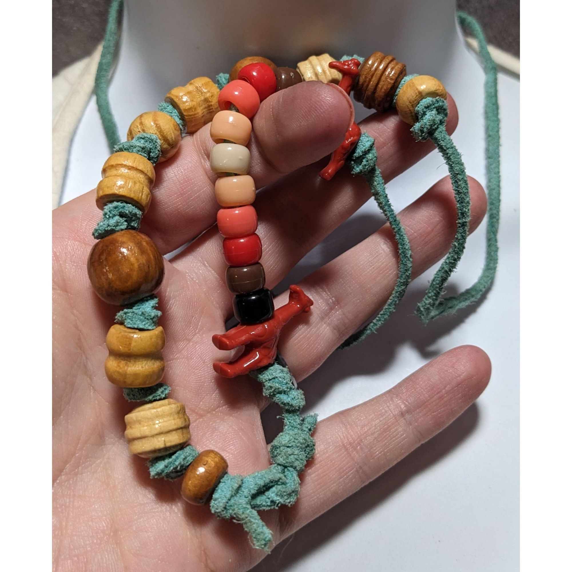 Other Handmade Rainbow Beaded Animal Necklace Size ONE SIZE - 4 Thumbnail