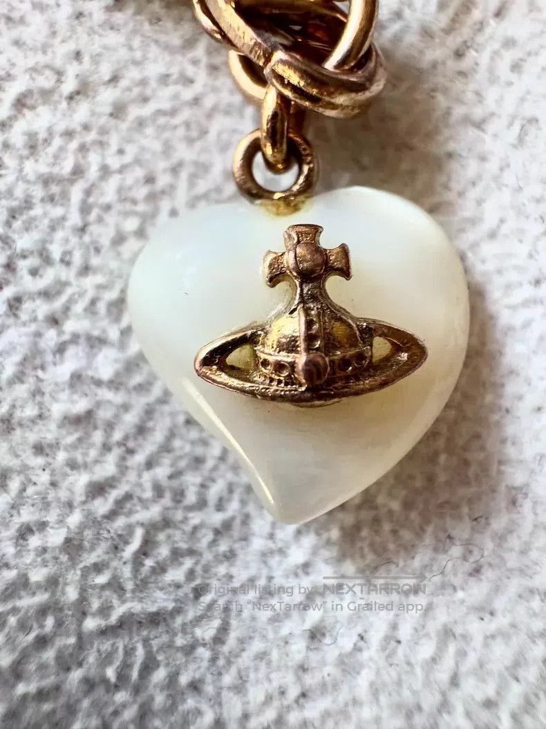 Vivienne Westwood Vivienne Westwood 3D heart mother-of-pearl bracelet Size ONE SIZE - 3 Thumbnail